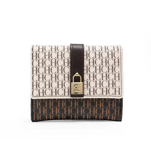 Letter Print Pu Wallet For Women, Valentines Gifts For Her 1005007885111384-CA10-DP-COFFEE