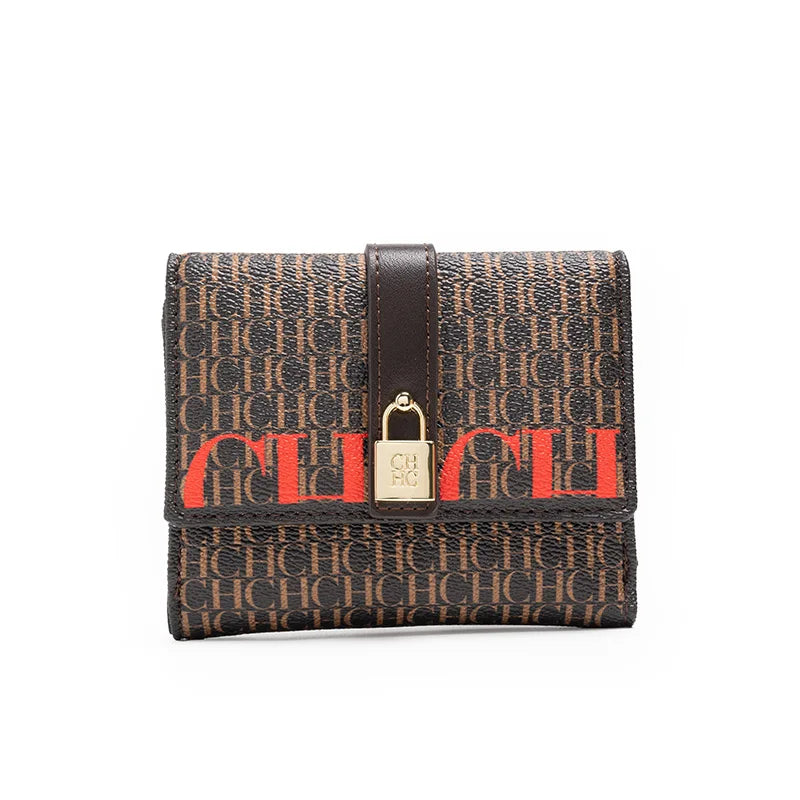 Letter Print Pu Wallet For Women, Valentines Gifts For Her 1005007885111384-CA10-DP-COFFEE