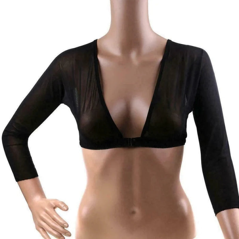 Lightweight Sheer Arm Shapewear Sleeve with Front Closure
