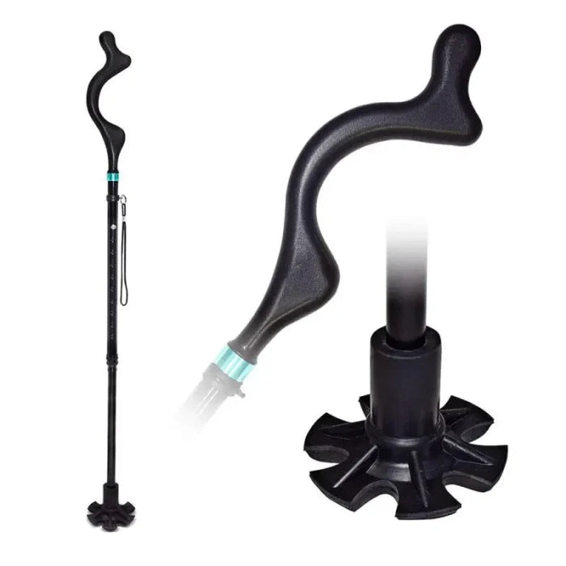 Lightweight Telescopic Folding Walking Cane with 360 Traction Tip