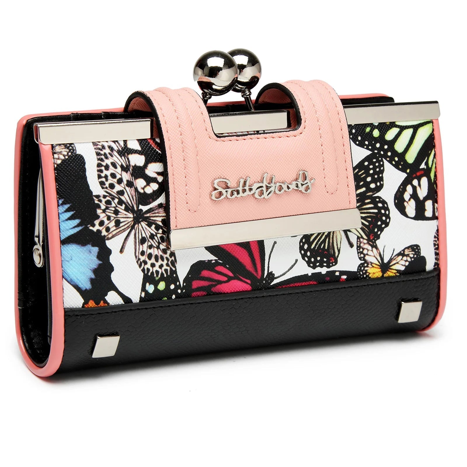 Long Floral Pu Wallet With Hasp, Valentines Gifts For Her 1005007273629495-SY5025-BUTTERFLY