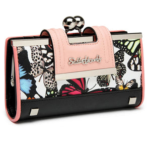 Long Floral Pu Wallet With Hasp, Valentines Gifts For Her 1005007273629495-SY5025-BUTTERFLY