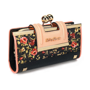 Long Floral Pu Wallet With Hasp, Valentines Gifts For Her 1005007273629495-SY5025-BUTTERFLY