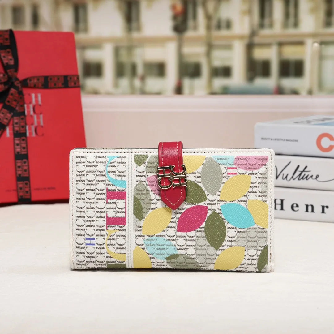 Long Zipper Organizer Wallet With Valentines Gifts For Her Animal Print 1005007444721660-CA8-WINE