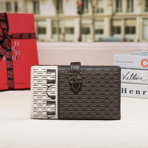 Long Zipper Organizer Wallet With Valentines Gifts For Her Animal Print 1005007444721660-CA8-WINE