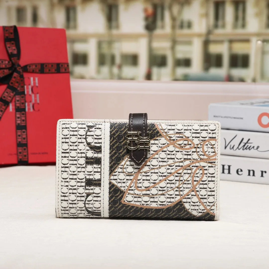 Long Zipper Organizer Wallet With Valentines Gifts For Her Animal Print 1005007444721660-CA8-WINE