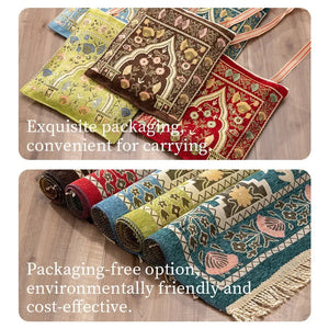 Machine Washable Floral Persian Prayer Mat With Non Slip Backing 1005006559432374-S007-Coffee color