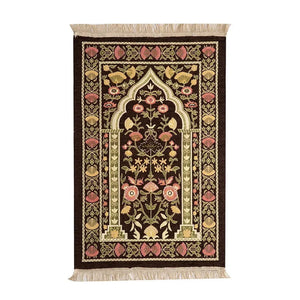 Machine Washable Floral Persian Prayer Mat With Non Slip Backing 1005006559432374-S007-Coffee color