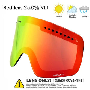 Magnetic Double Lens Ski Goggles Uv400 Anti Fog Snow Glasses 4000980893579-Ski Glasses lens