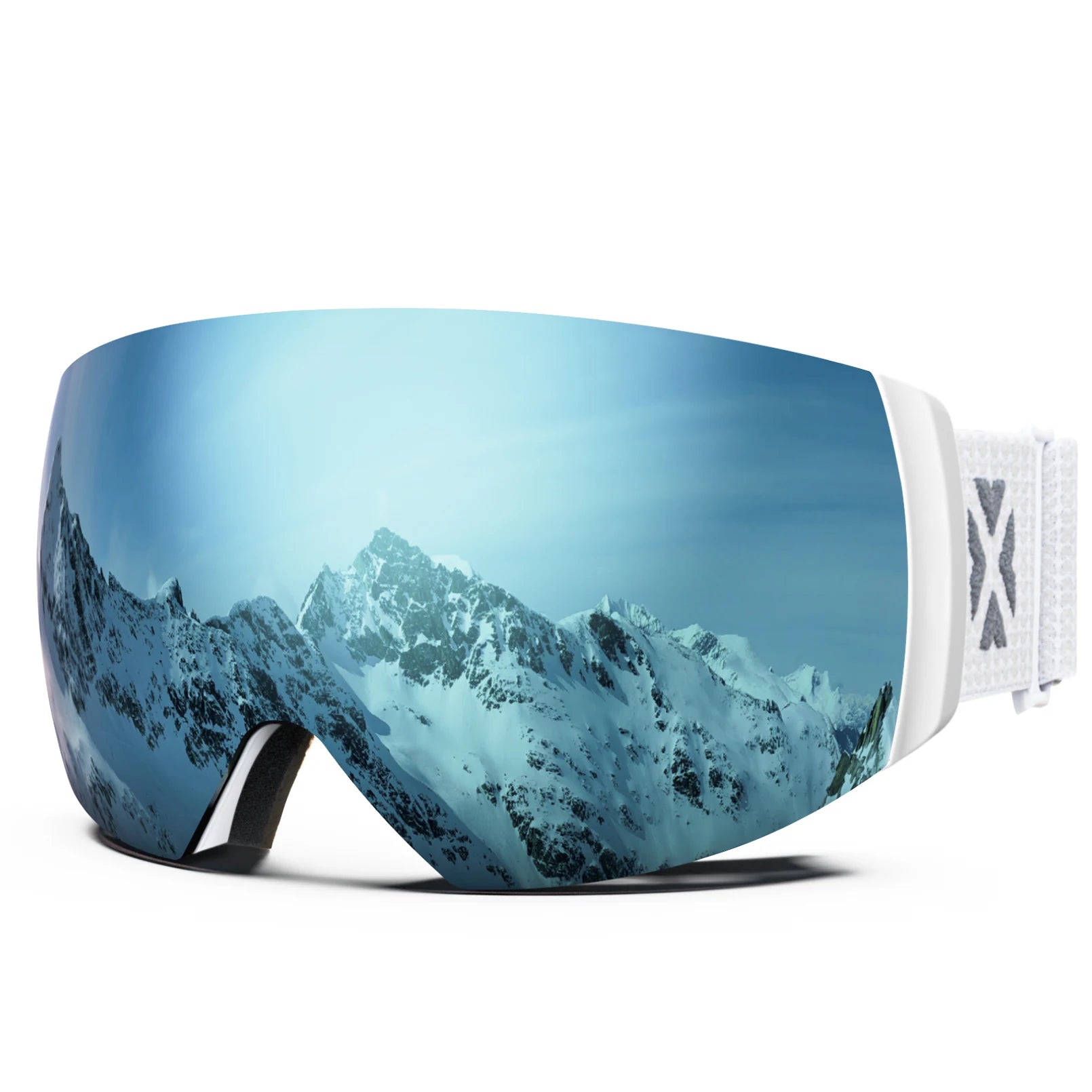 Magnetic Double Lens Ski Goggles With Anti Fog Uv400 Protection 1005006123911456-X4 Red White
