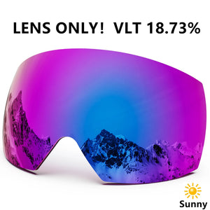 Magnetic Double Lens Ski Goggles With Anti Fog Uv400 Protection 1005006123911456-X4 Red White