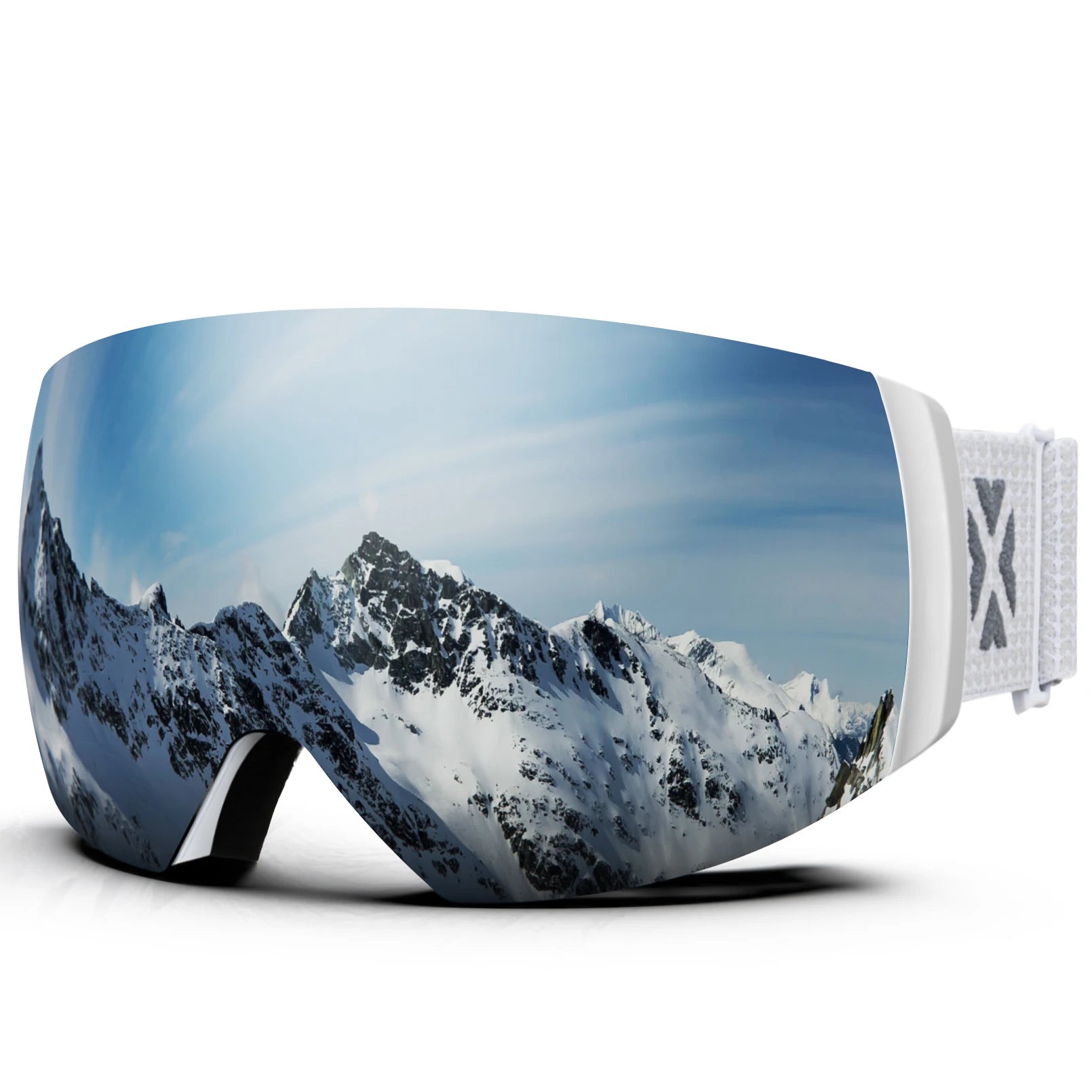 Magnetic Double Lens Ski Goggles With Anti Fog Uv400 Protection 1005006123911456-X4 Red White