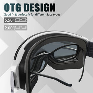 Magnetic Double Lens Ski Goggles With Anti Fog Uv400 Protection 1005006123911456-X4 Red White