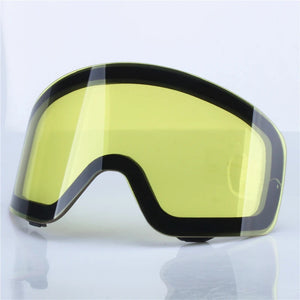 Magnetic Flip Cover Double Layer Anti Fog Ski Goggles Uv400 1005008257568696-only lens D