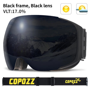 Magnetic Lens Ski Goggles With Uv400 Anti Fog Mirror Coating 32781668452-Frame Red