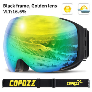 Magnetic Ski Goggles With Uv400 Anti Fog Double Layer Lens 1005007476876414-lens purple