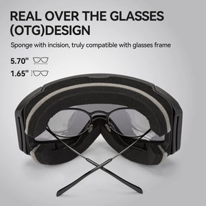 Magnetic Ski Goggles With Uv400 Anti Fog Double Layer Lens 1005007476876414-lens purple