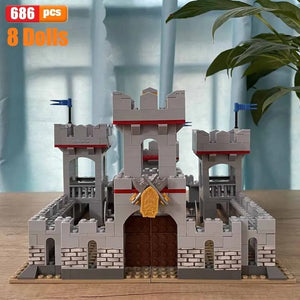 Medieval Castle Building Blocks Knight Siege Set