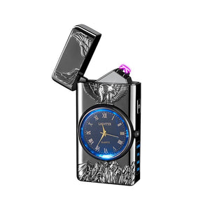 Metal Dual Arc Usb Lighter With Dial, Valentines Gifts For Him 1005005073883067-silver