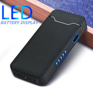 Metal Usb Rechargeable Pulse Arc Lighter With Valentines Gifts For Him 1005005002562474-Silver ice