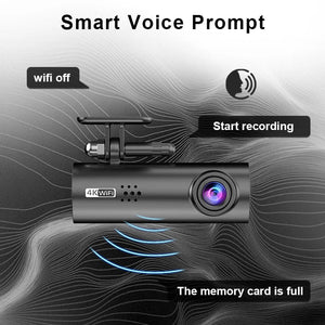 Mini 4K Wifi Dash Cam With Night Vision And Parking Monitor 1005006994492761-Only 4K Dashcam-B47P-64G