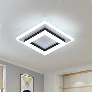 Modern Creative Square Ring Ceiling Lamp