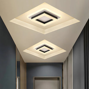 Modern Creative Square Ring Ceiling Lamp