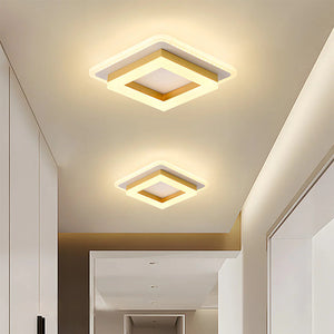 Modern Creative Square Ring Ceiling Lamp