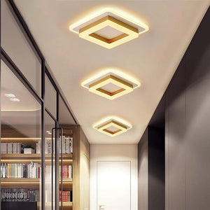 Modern Creative Square Ring Ceiling Lamp