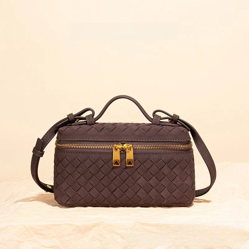 Minimalist Pu Crocodile Pattern Box Bag For Valentines Gifts For Her 1005010183406409-Y2005 Chocolate