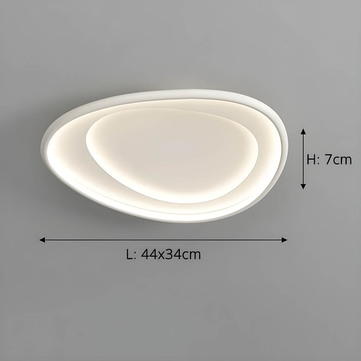 Modern LED Ceiling Light with Soft Round Design