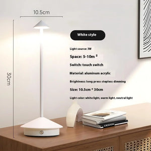 Modern Cordless LED Table Lamp Rechargeable Touch Dimmable