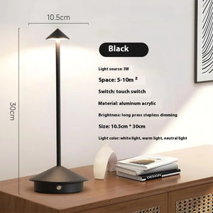 Modern Cordless LED Table Lamp Rechargeable Touch Dimmable