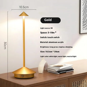 Modern Cordless LED Table Lamp Rechargeable Touch Dimmable
