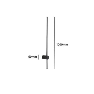 Modern LED Wall Light Minimalist Black Linear Sconce for Bedroom and Living Room