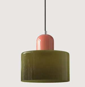 Morandi Glass Cylinder Pendant Light