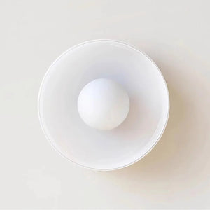 Morandi Glass Disc Orb Wall Light for Modern Interiors