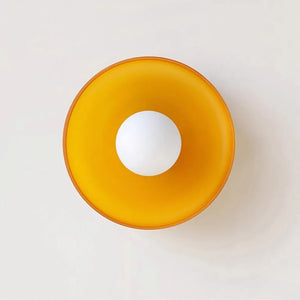 Morandi Glass Disc Orb Wall Light for Modern Interiors