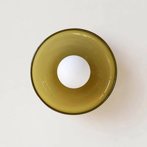 Morandi Glass Disc Orb Wall Light for Modern Interiors