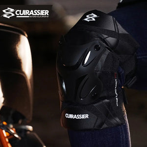 Motorcycle Knee Guards With Reflective Design, Eva Foam, Pp Shell 1005006861716722-K01-3-Polar blue