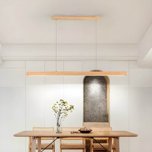 Modern Wooden Linear Pendant Light