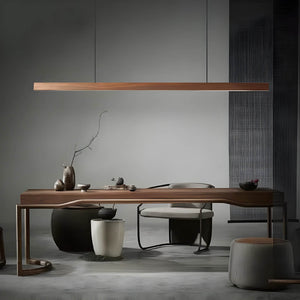 Modern Wooden Linear Pendant Light