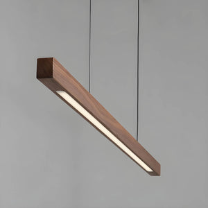 Modern Wooden Linear Pendant Light