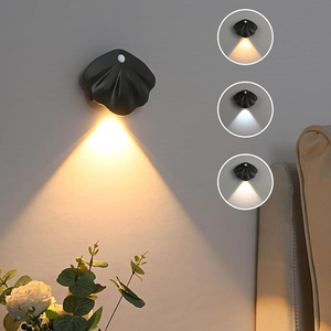 Motion Sensor Shell LED Wall Light USB Rechargeable Night Lamp