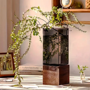 Nordic Acrylic Vase With Base For Table Centerpieces And Decor 1005010510011759-12x30cm