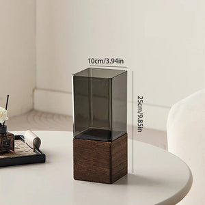 Nordic Acrylic Vase With Base For Table Centerpieces And Decor 1005010510011759-12x30cm