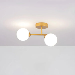 Modern Nordic Double Head Glass Ceiling Light