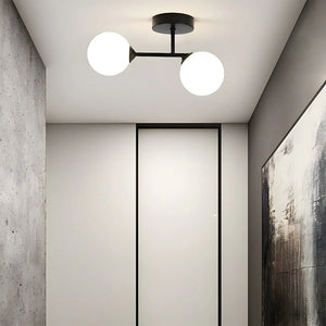 Modern Nordic Double Head Glass Ceiling Light