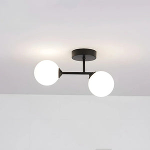 Modern Nordic Double Head Glass Ceiling Light