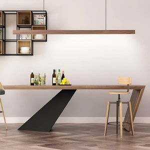 Modern Wooden Linear Pendant Light